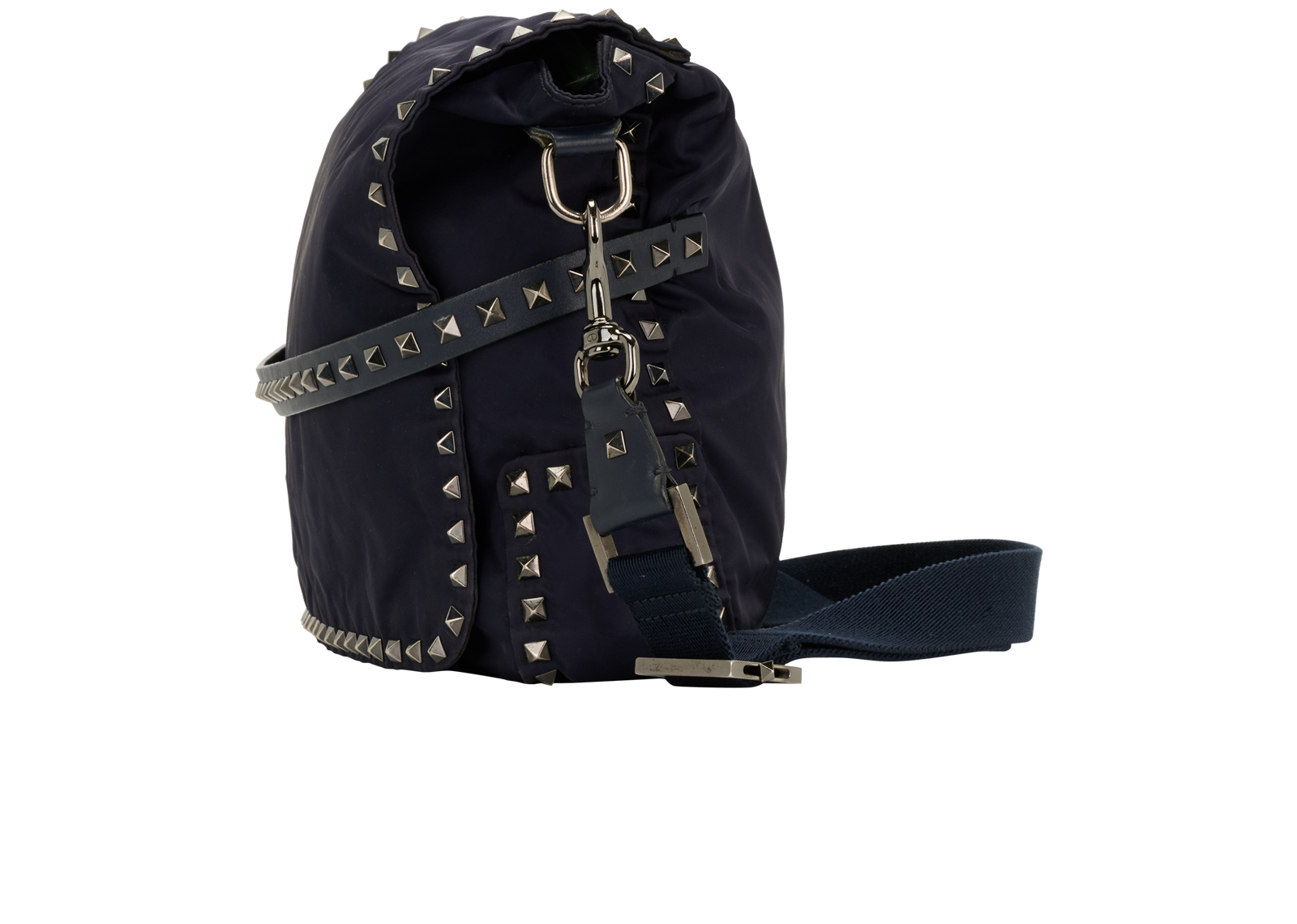 Rockstud Messenger, &pound;250, Handbags, Blue, Nylon, Bottom view